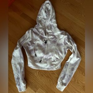 Cropped ti-dye hoodie